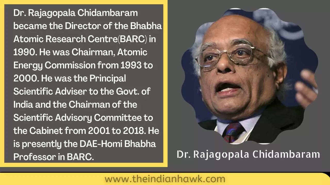 Dr Rajagopala Chidambaram inventor of KALI weapon