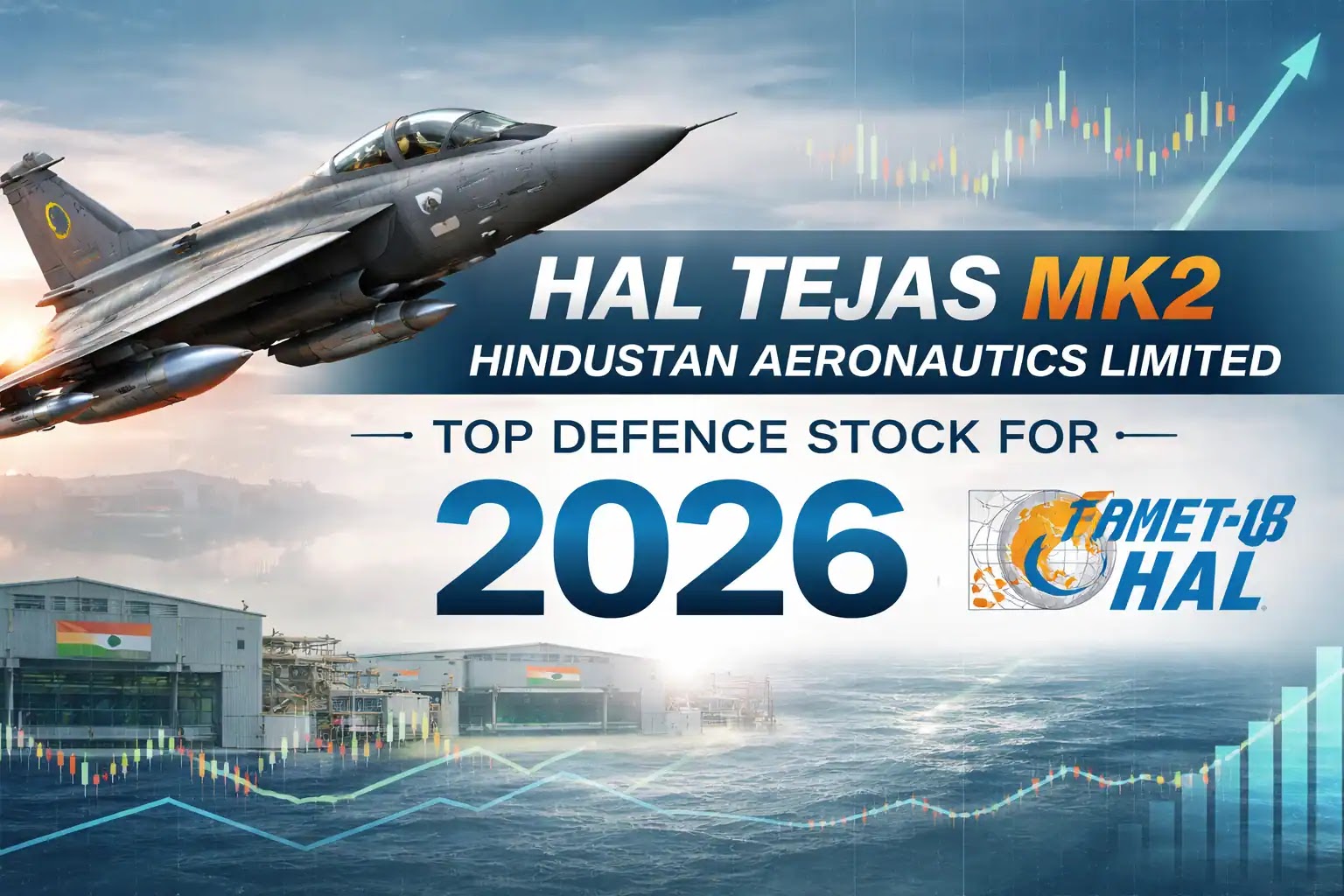 HAL Tejas MK2 Fighter Jet India 2026 HAL Tejas MK2 fighter jet in flight — Hindustan Aeronautics Limited India defence stock 2026