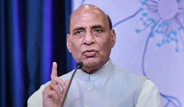 Rajnath Singh addressing army commanders