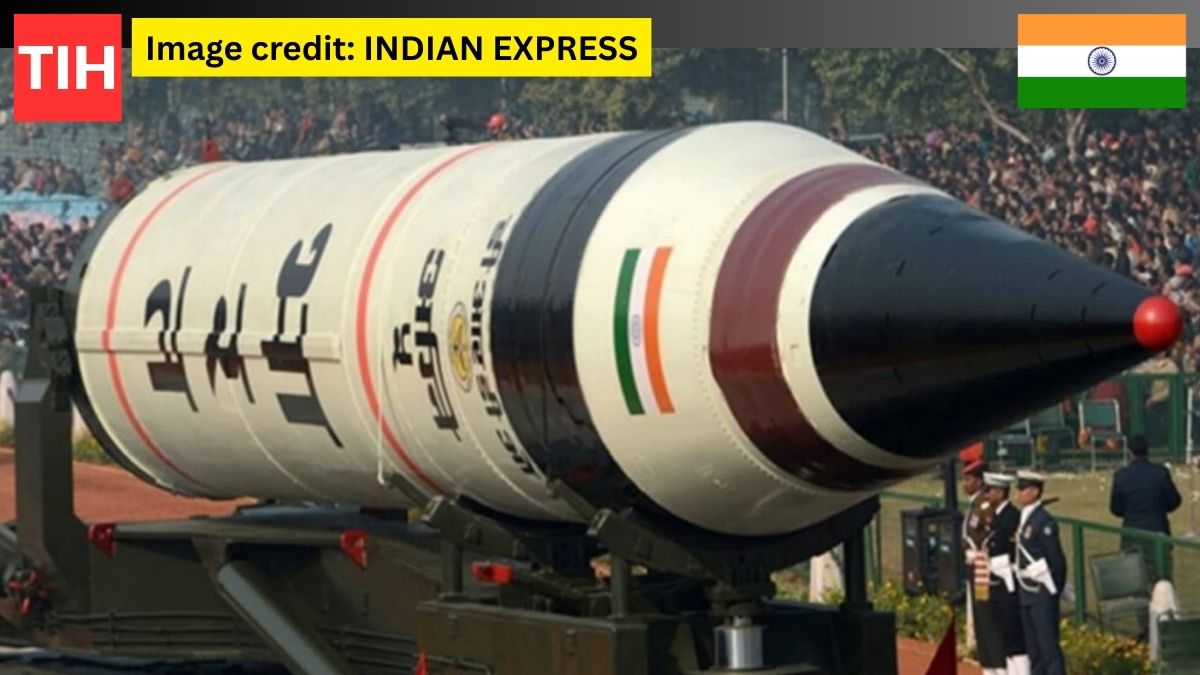 Nuclear powered Ballistic Missile Agni-V of India.