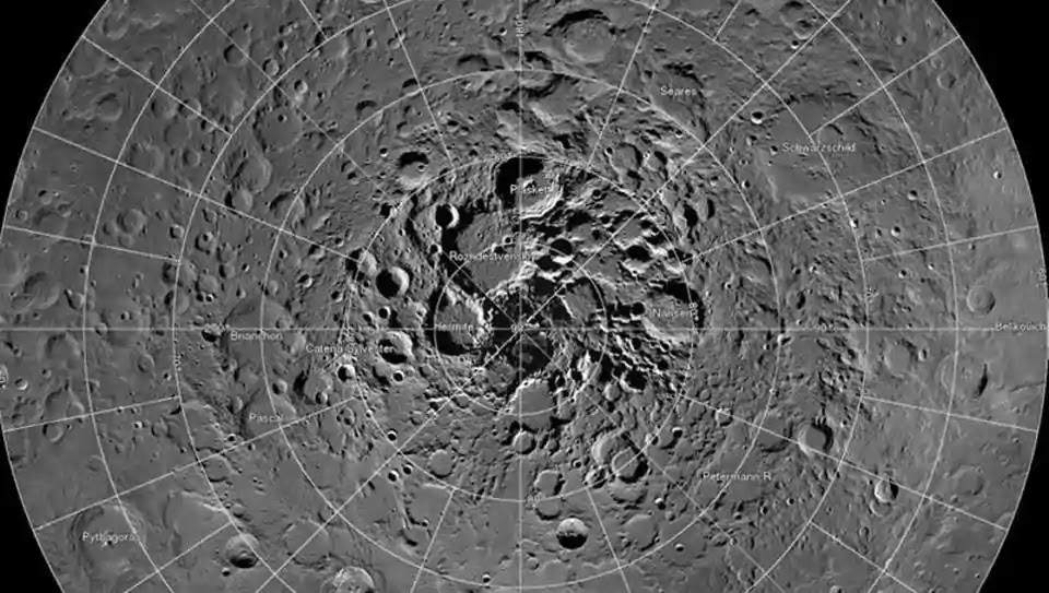 mosaic of the moon's north polar region